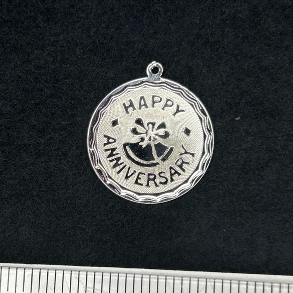 Vintage Sterling Happy Anniversary Charm